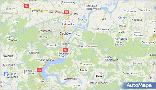 mapa Piaski-Drużków, Piaski-Drużków na mapie Targeo