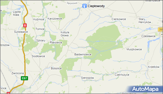 mapa Piotrowice Polskie, Piotrowice Polskie na mapie Targeo