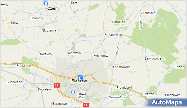 mapa Prokopów, Prokopów na mapie Targeo