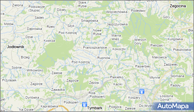 mapa Rupniów, Rupniów na mapie Targeo