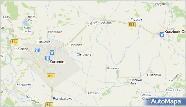 mapa Sadowo gmina Żuromin, Sadowo gmina Żuromin na mapie Targeo