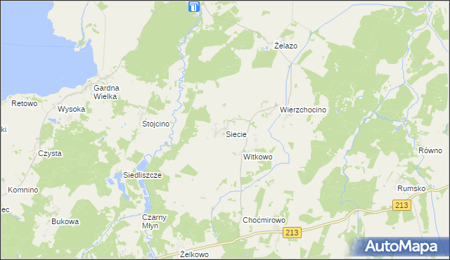 mapa Siecie, Siecie na mapie Targeo