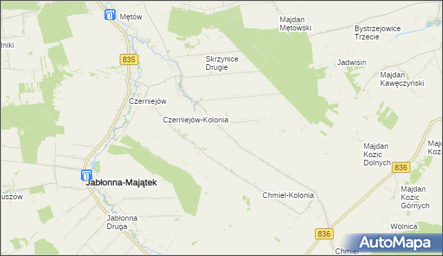 mapa Skrzynice-Kolonia, Skrzynice-Kolonia na mapie Targeo