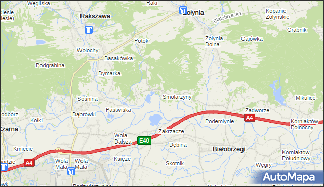 mapa Smolarzyny, Smolarzyny na mapie Targeo