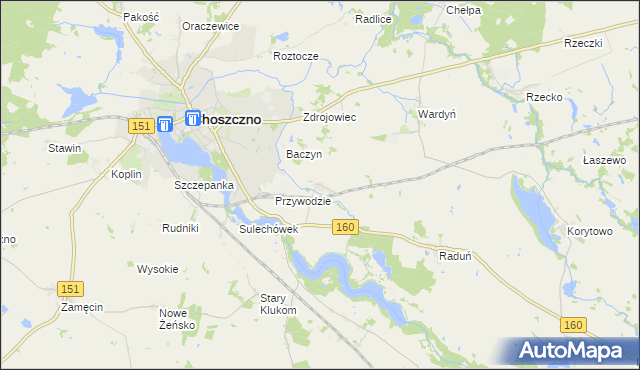 mapa Smoleń gmina Choszczno, Smoleń gmina Choszczno na mapie Targeo