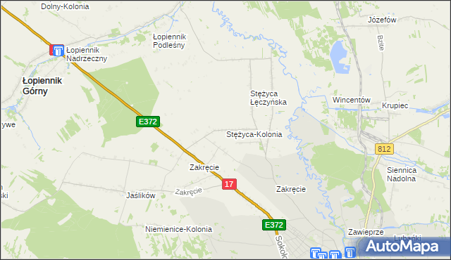 mapa Stężyca-Kolonia, Stężyca-Kolonia na mapie Targeo