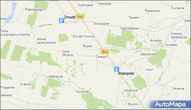 mapa Teresin gmina Białopole, Teresin gmina Białopole na mapie Targeo