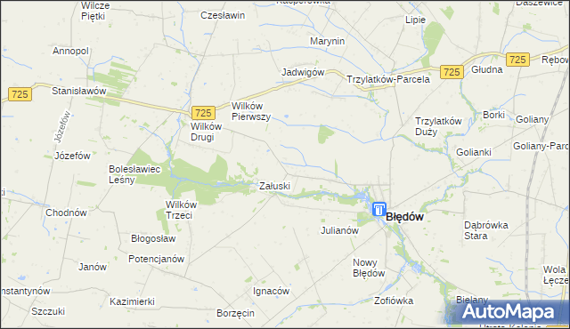 mapa Tomczyce gmina Błędów, Tomczyce gmina Błędów na mapie Targeo