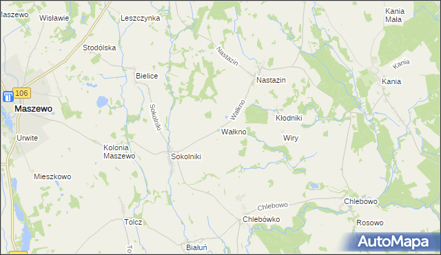 mapa Wałkno, Wałkno na mapie Targeo