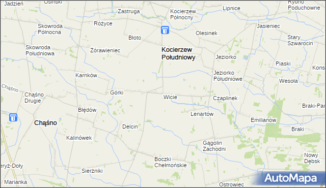 mapa Wicie gmina Kocierzew Południowy, Wicie gmina Kocierzew Południowy na mapie Targeo