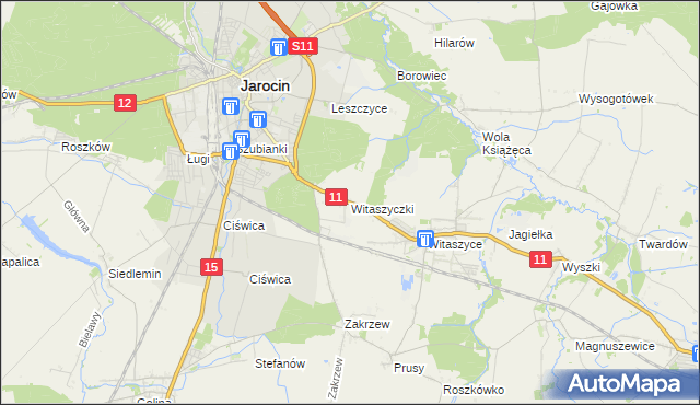 mapa Witaszyczki, Witaszyczki na mapie Targeo