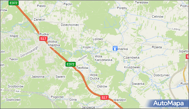 mapa Wola Karczewska, Wola Karczewska na mapie Targeo