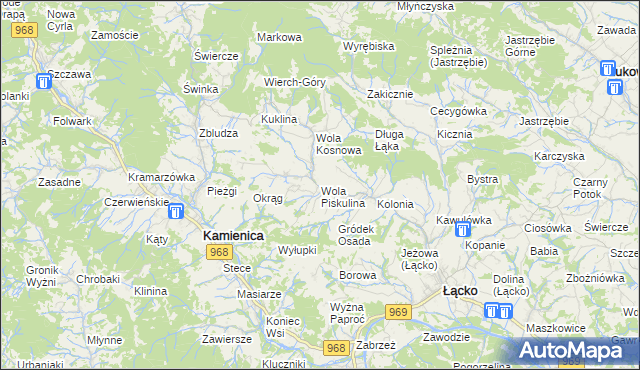 mapa Wola Piskulina, Wola Piskulina na mapie Targeo
