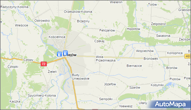 mapa Wola Przedmiejska, Wola Przedmiejska na mapie Targeo