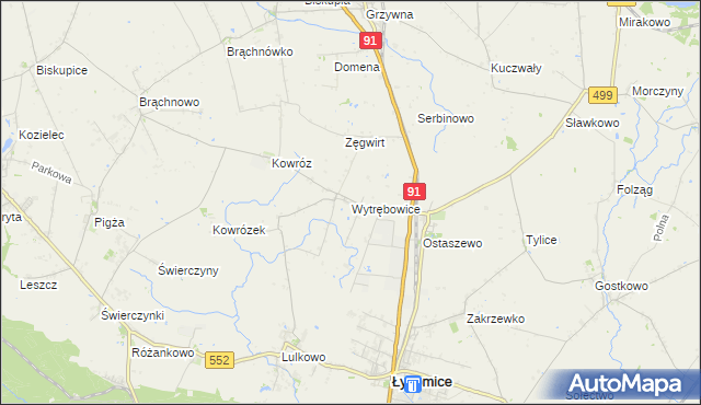 mapa Wytrębowice, Wytrębowice na mapie Targeo