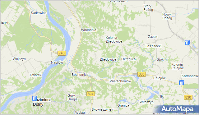 mapa Zbędowice, Zbędowice na mapie Targeo