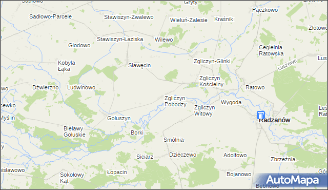 mapa Zgliczyn Pobodzy, Zgliczyn Pobodzy na mapie Targeo