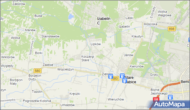 mapa Zielonki-Wieś, Zielonki-Wieś na mapie Targeo