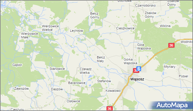 mapa Bełcz Mały, Bełcz Mały na mapie Targeo