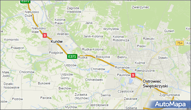 mapa Boksycka, Boksycka na mapie Targeo