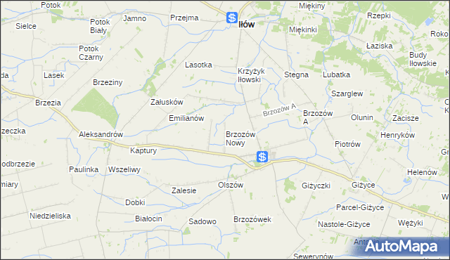 mapa Brzozów Nowy, Brzozów Nowy na mapie Targeo