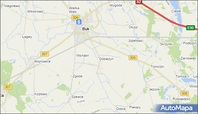 mapa Dobieżyn, Dobieżyn na mapie Targeo