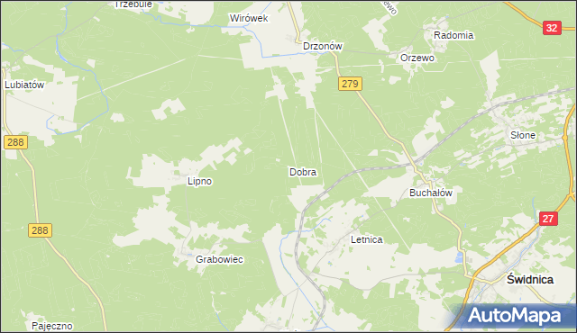 mapa Dobra gmina Świdnica, Dobra gmina Świdnica na mapie Targeo