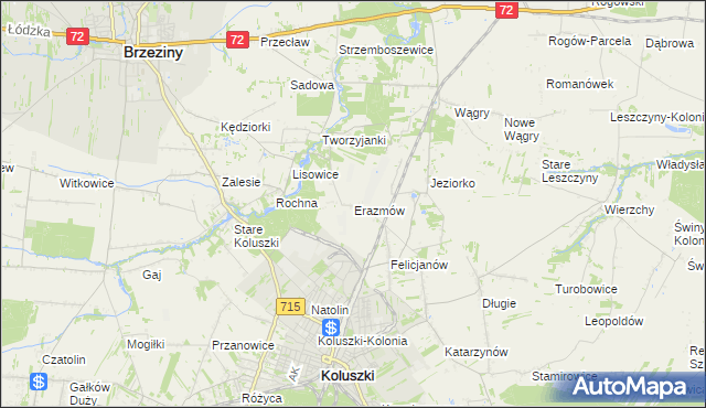 mapa Erazmów, Erazmów na mapie Targeo