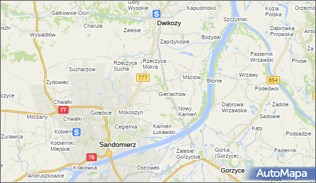 mapa Gierlachów, Gierlachów na mapie Targeo