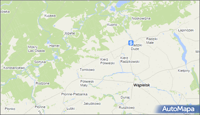mapa Kierz Półwieski, Kierz Półwieski na mapie Targeo
