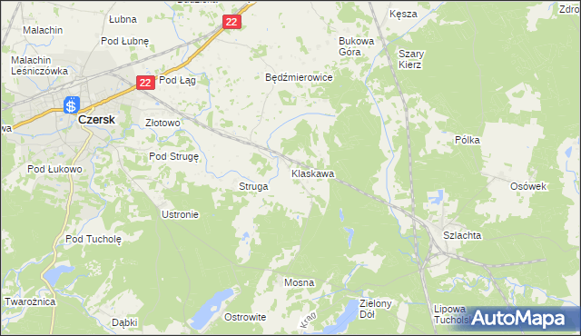 mapa Klaskawa, Klaskawa na mapie Targeo