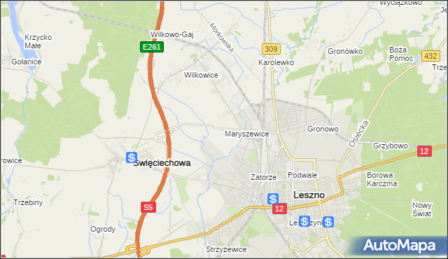 mapa Maryszewice, Maryszewice na mapie Targeo