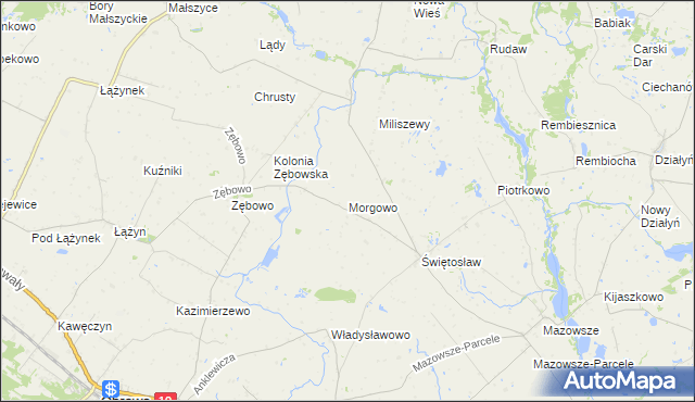mapa Morgowo gmina Ciechocin, Morgowo gmina Ciechocin na mapie Targeo