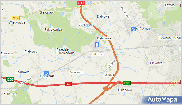 mapa Palędzie, Palędzie na mapie Targeo