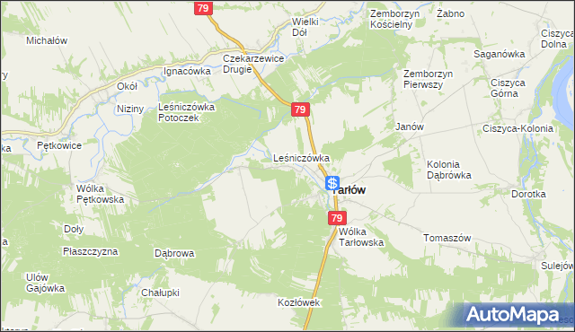 mapa Potoczek gmina Tarłów, Potoczek gmina Tarłów na mapie Targeo