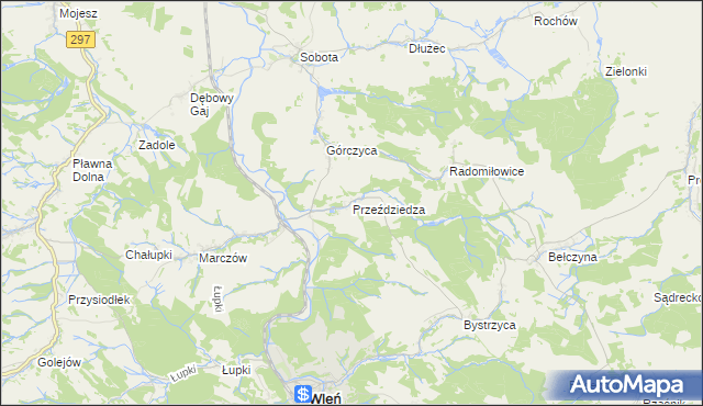mapa Przeździedza, Przeździedza na mapie Targeo