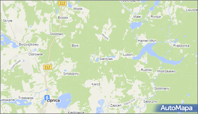 mapa Sierzywk, Sierzywk na mapie Targeo