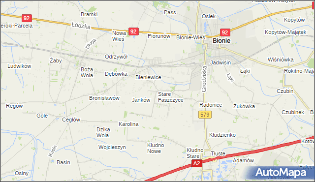 mapa Stare Faszczyce, Stare Faszczyce na mapie Targeo