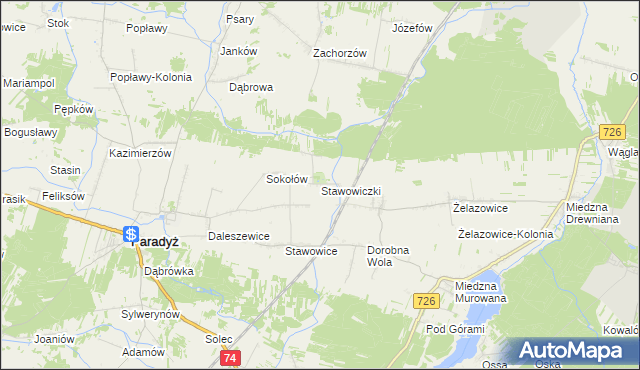 mapa Stawowiczki, Stawowiczki na mapie Targeo