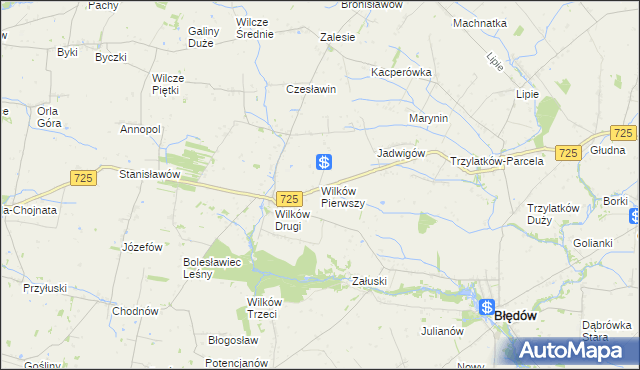 mapa Wilków Pierwszy, Wilków Pierwszy na mapie Targeo