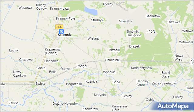 mapa Winnica gmina Kramsk, Winnica gmina Kramsk na mapie Targeo