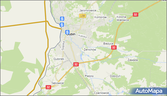 mapa Żenichów, Żenichów na mapie Targeo