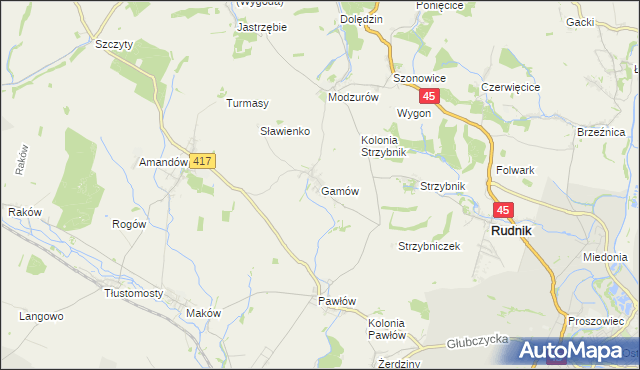 mapa Gamów, Gamów na mapie Targeo