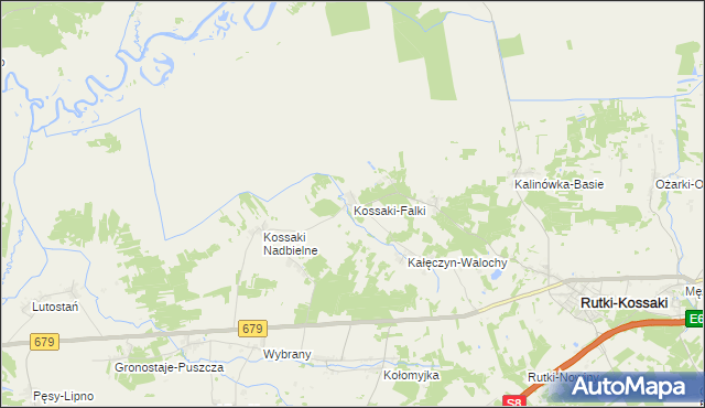 mapa Kossaki-Falki, Kossaki-Falki na mapie Targeo