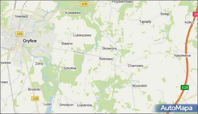 mapa Rotnowo, Rotnowo na mapie Targeo