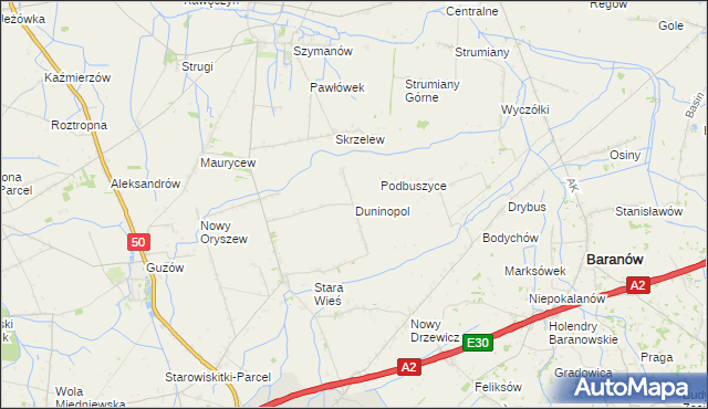 mapa Duninopol, Duninopol na mapie Targeo