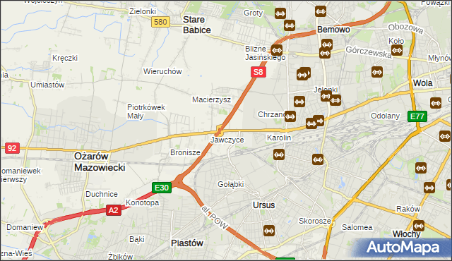 mapa Mory gmina Ożarów Mazowiecki, Mory gmina Ożarów Mazowiecki na mapie Targeo