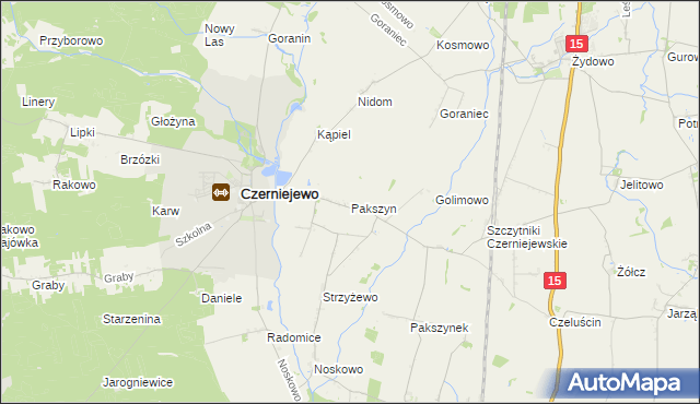 mapa Pakszyn, Pakszyn na mapie Targeo