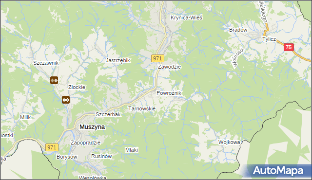 mapa Powroźnik, Powroźnik na mapie Targeo