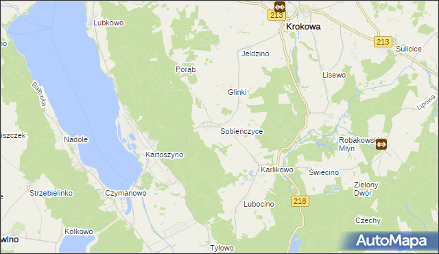 mapa Sobieńczyce, Sobieńczyce na mapie Targeo